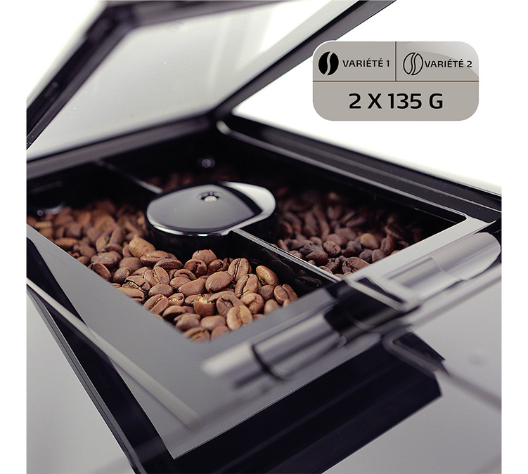 Machine expresso broyeur double bac à grain