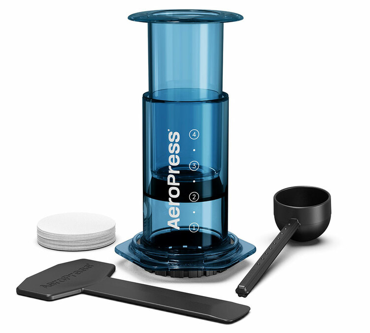 AeroPress Clear blue machine à café nomade