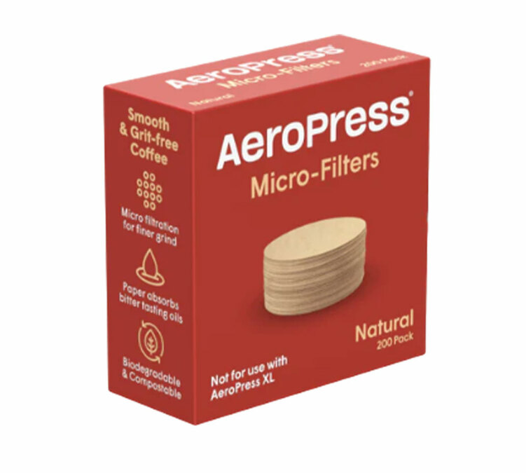 Filtres en papier naturel pour Aeropress Original, Aeropress Go, Aeropress CLear