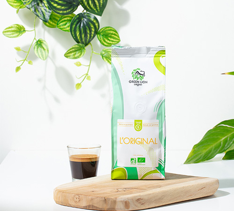 cafe moulu original bio green lion coffee original kg