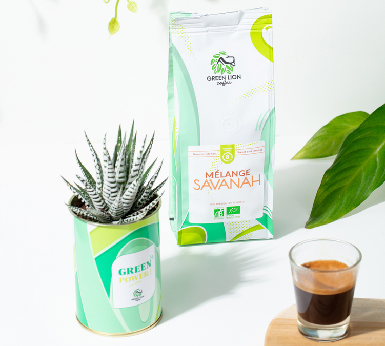 cafe en grain green lion coffee le melande de savanah kg bio