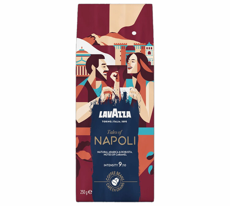 cafe en grain lavazza tales of napoli 250g
