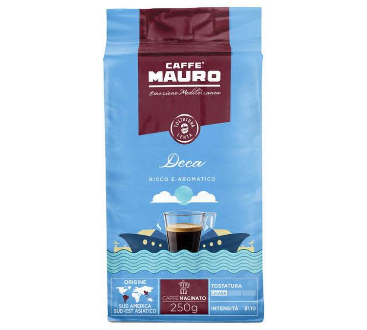 cafe moulu caffe mauro deca avec solvant 250g