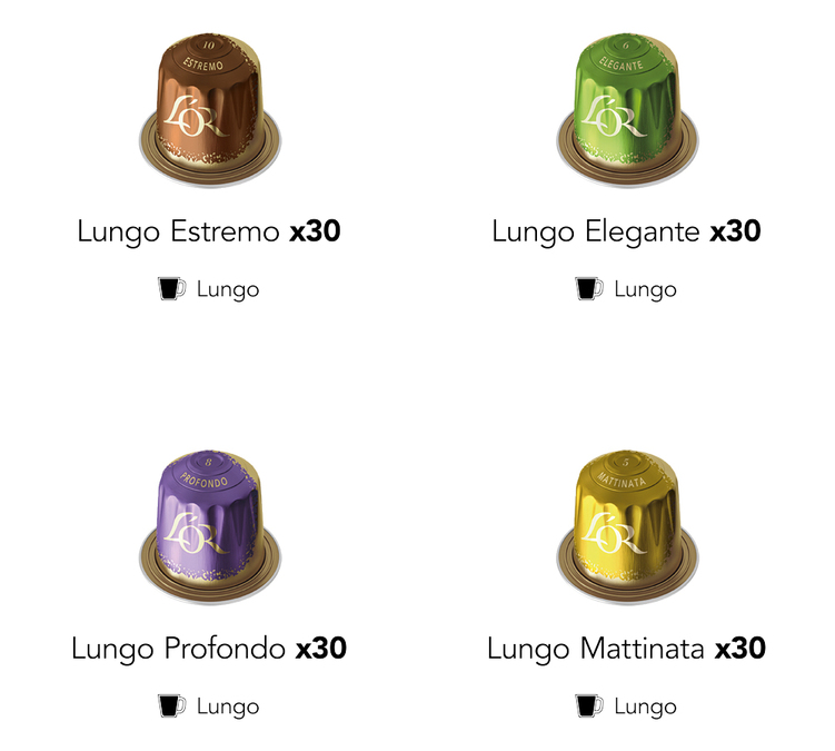 capsules compatibles nespresso lor espresso assortiment de 4 varietes