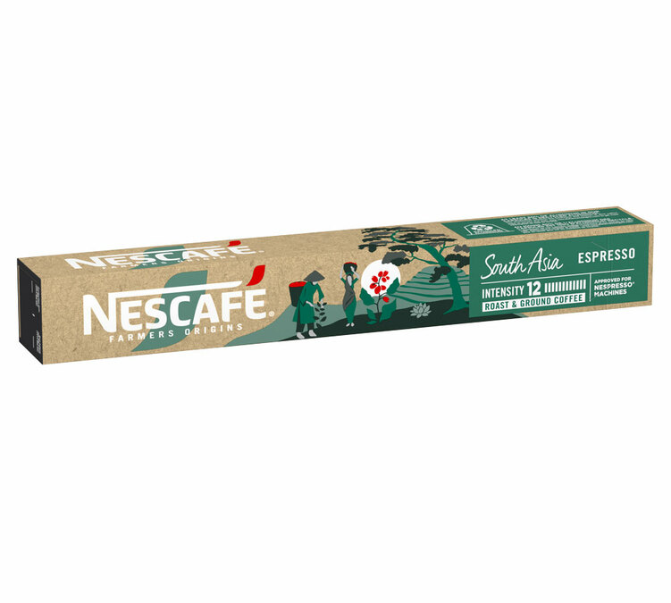 capsules compatibles nespresso nescafe farmers origins south asia x10