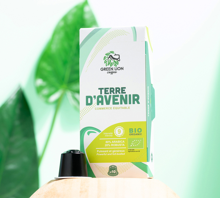 terre avenir green lion coffee capsules nespresso