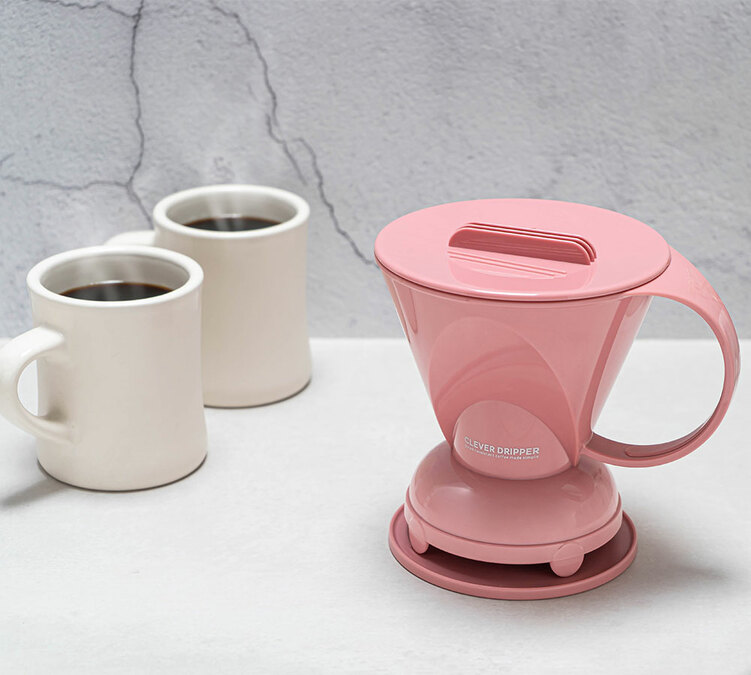 Clever Dripper start stop rose pour quatre tasses slow coffee