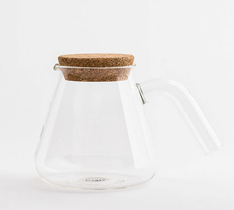 Carafe en verre E&B Lab 800 ml avec couvercle en liège