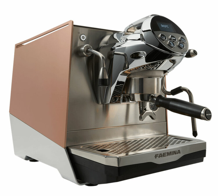 machine expresso FAEMA Faemina cuivre satin et aluminium