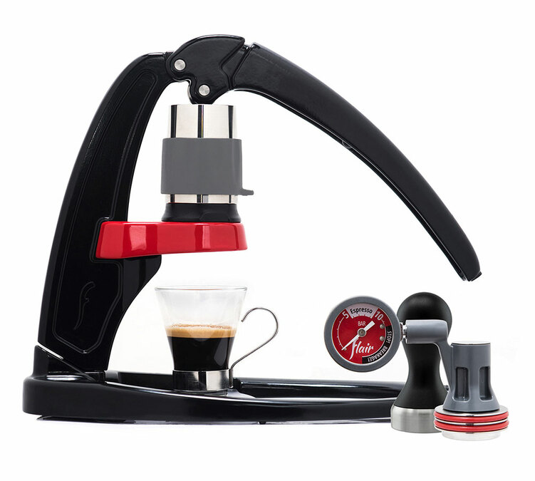 Machine expresso à levier FLAIR ESPRESSO Classic noire avec kit manomètre