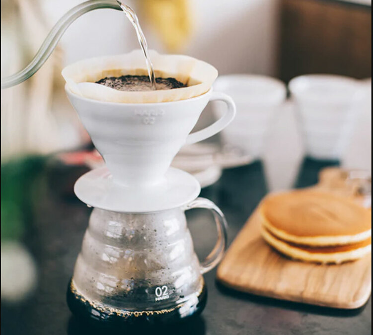 arafe HARIO 2-5 tasses en verre avec support pour V60
