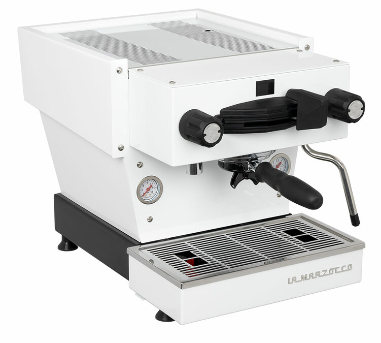 La Marzocco Linea Mini blanche machine expresso haut de gamme