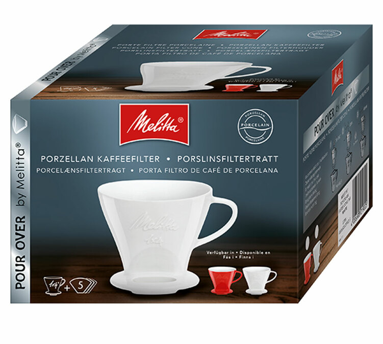 MELITTA Pour Over dripper IX4 en porcelaine blanche
