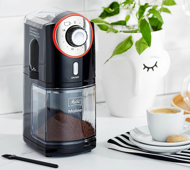 Melitta Molino rouge et noir moulin à café