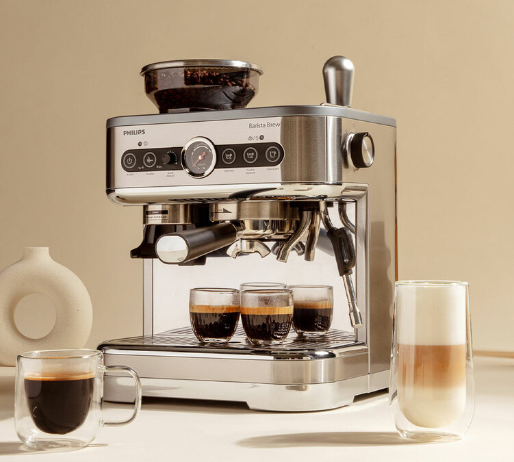 machine expresso avec broyeur PHILIPS barista brew métal
