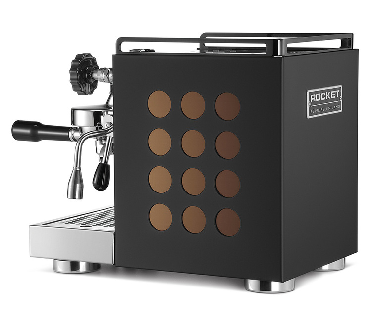 Rocket Appartamento noire et cuivre machine expresso Semi-pro