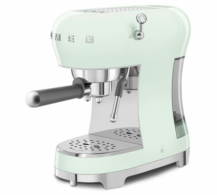SMEG vert d'eau ECF02PGEU machine à café avec percolateur