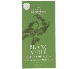 tablette chocolat blanc et the matcha cafetasse