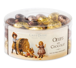 60 oeufs en chocolat cafe tasse