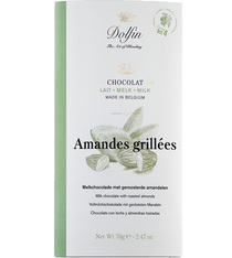 tablette de chocolat au lait et amandes grilles dolfin