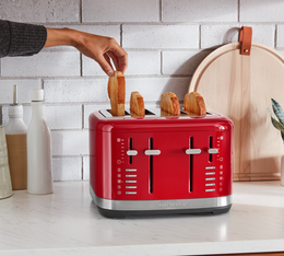grille pain quatre fentes couleur rouge empire kitchenaid