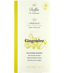 tablette chocolat noir et gingembre dolfin