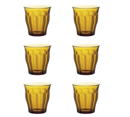 6 verres Picardie couleur vermeil 25 cl