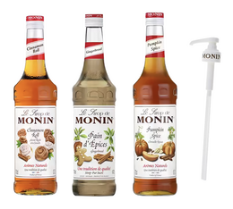 trois sirops monin gourmand format 70 cl
