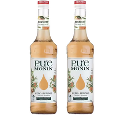 pure by monin peche abricot deux bouteilles