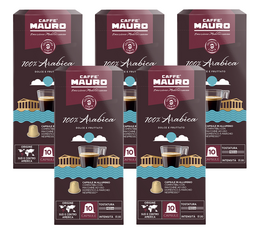 lot capsules nespresso arabica caffe mauro 50 capsules