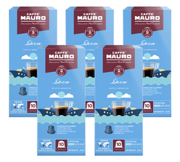 lot de cinquante capsules nespresso cafe deca caffee mauro