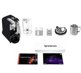 entretien et machine a cafe complete creatista plus de sage et nespresso couleur noire