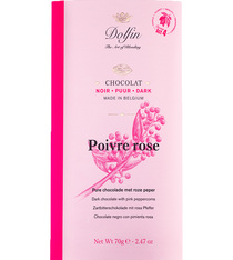 tablette chocolat noir poivre rose dolfin