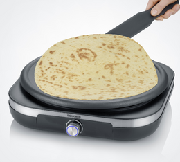 Crêpière CM 2198, 1.000 Watt, noir Severin