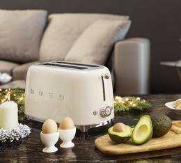 toaster smeg creme niveaux brunissage