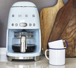 cafetiere filtre smeg bleu azur vintage