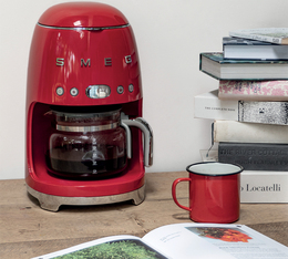cafetiere filtre smeg rouge vintage 