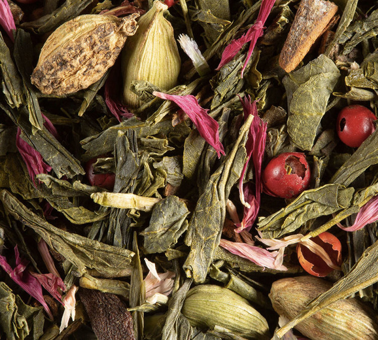 Zöld Tea Spicy Coco - Szálas 100 g - DAMMANN FRÈRES
