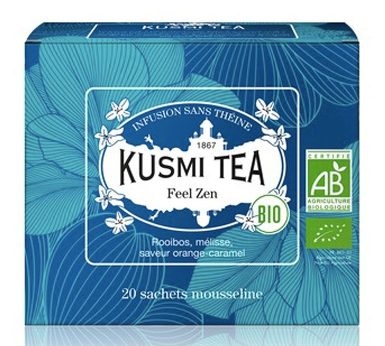 Ekologiška raudonosios arbatos (Rooibos) Feel Zen - 20 pakelių - KUSMI TEA