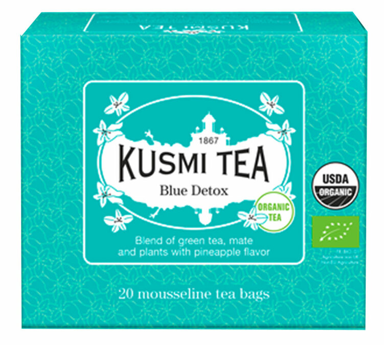 Luomu Vihreä tee ja Mate Blue Detox - 20 pussia - KUSMI TEA