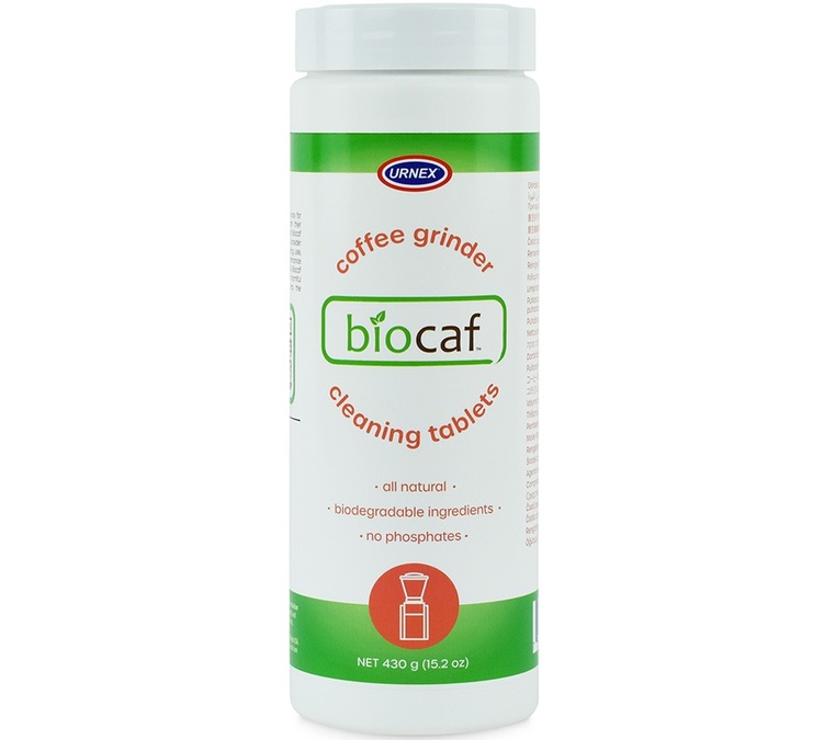Pastilhas de limpeza para moinho de café - Biocaff da URNEX - 430g