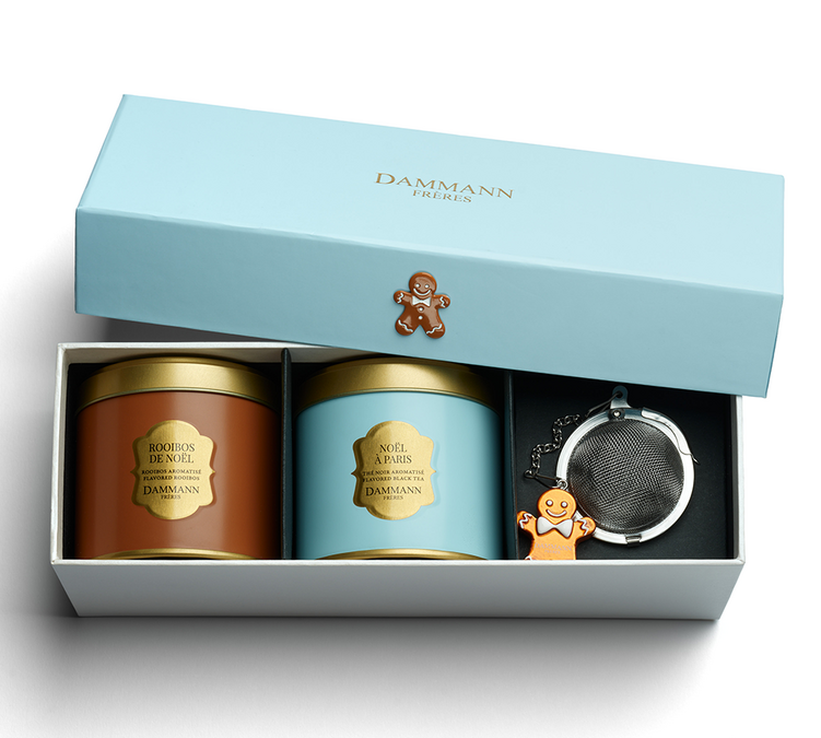 Σετ Τσαγιού Παγωμένα Χριστούγεννα - Noël à Paris και Rooibos - 2 x 40 g + 1 εγχυτήρας - DAMMANN FRÈRES