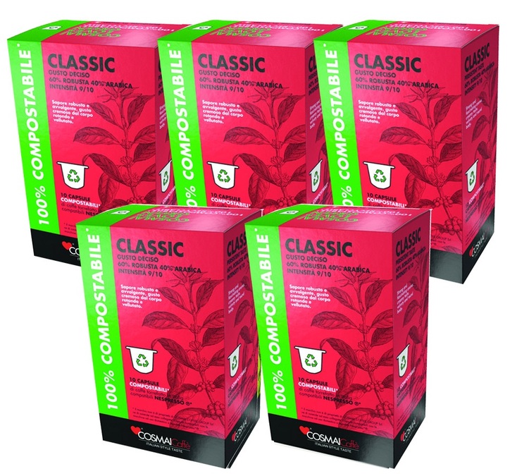 50 cápsulas compatibles con Nespresso* Original Classic - COSMAI CAFFÉ