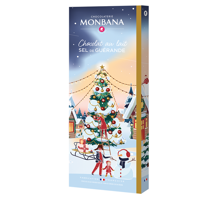 Milchschokoladentafel & Guérande-Salz - 80 g - MONBANA