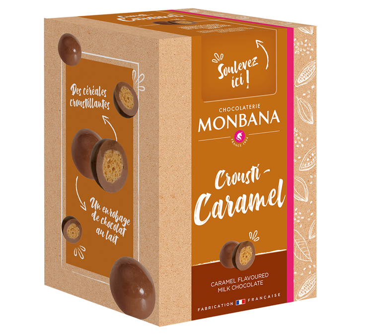 Кутия шоколад Crousti-Caramel - 135 г - MONBANA
