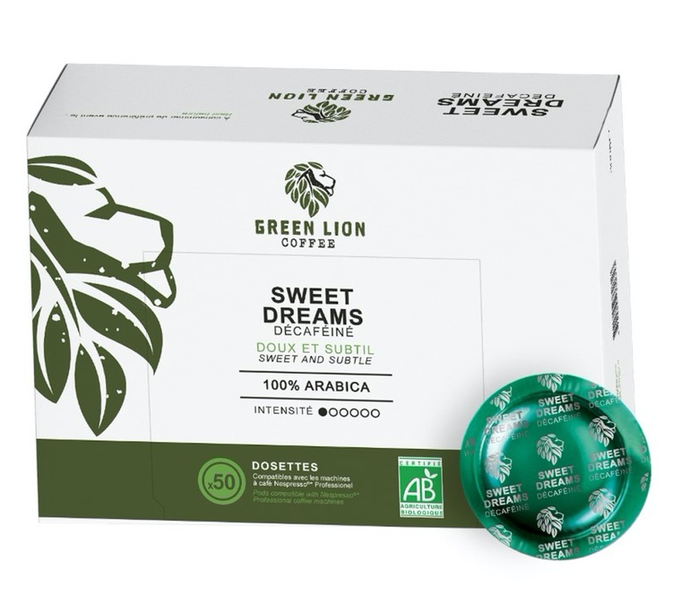 50 Nespresso* Pro Sweet Dreams Bio-kompatible Kapseln – GREEN LION COFFEE