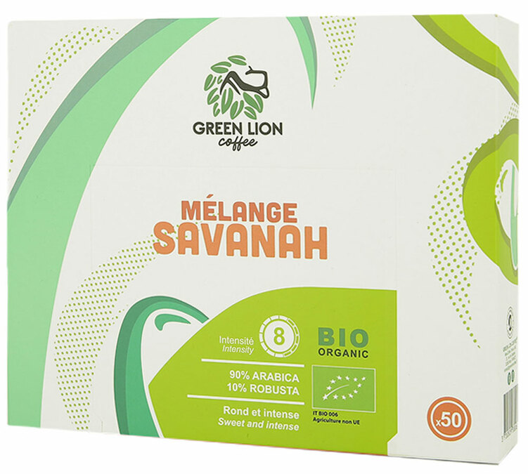 50 Nespresso* Pro Suderinamų Kapsulių Le Mélange Savanah Ekologiška – GREEN LION COFFEE