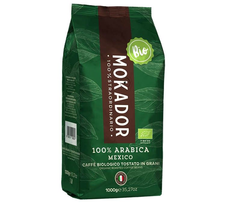 1 kg - Kaffebønner - 100% Økologisk Arabica - MOKADOR CASTELLARI