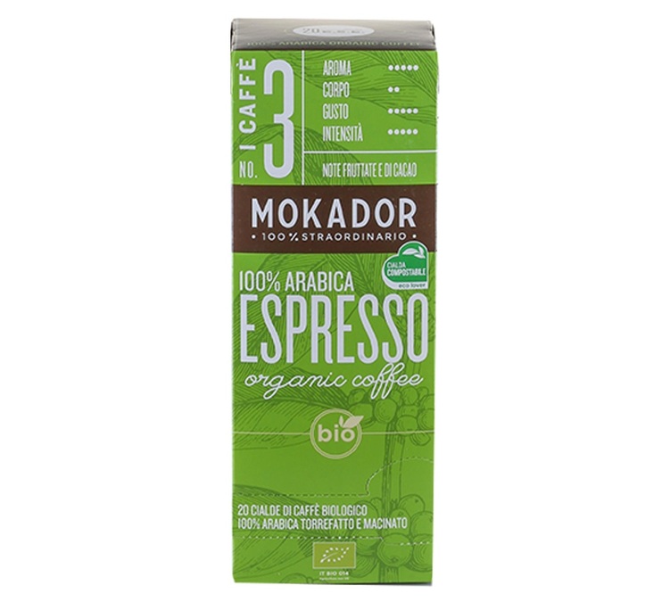 20 ESE Arabica Bio -kapselia - MOKADOR CASTELLARI