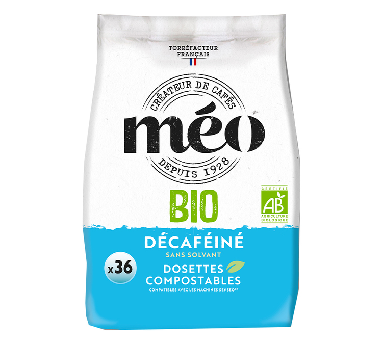 36 Weichkapseln Bio-Entkoffeiniert - CAFES MEO